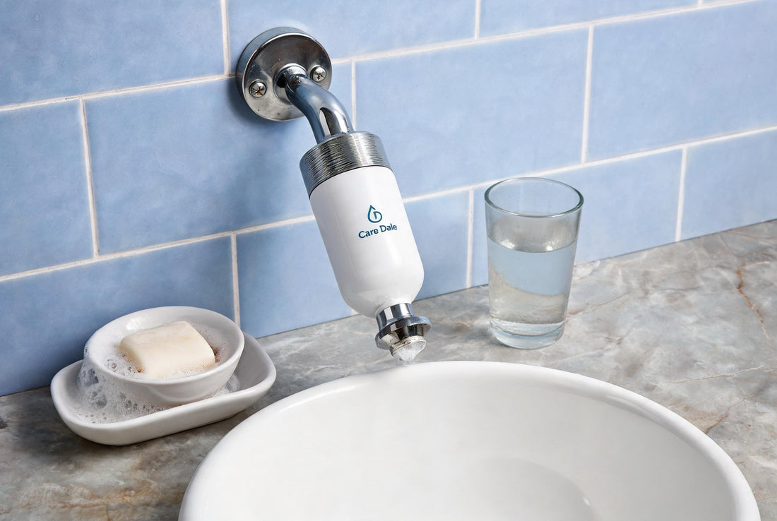 Soap-shake hard water test at home with TDS meter and Care Dale shower filter
