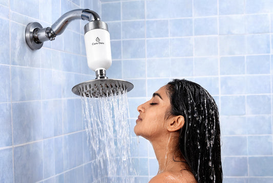 DIY tools and Care Dale shower filter for softening hard water hair wash without a softener